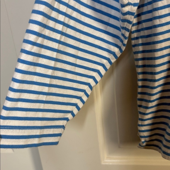 AYR Blue & White French Fry Striped Long Sleeve Tee Shirt Top size medium - Picture 5 of 7